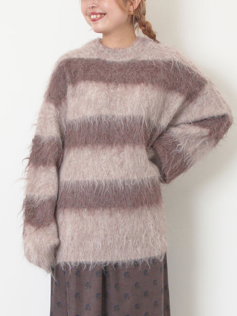 SM2「シャギーワイドボーダーニット」|ニット・セーター|