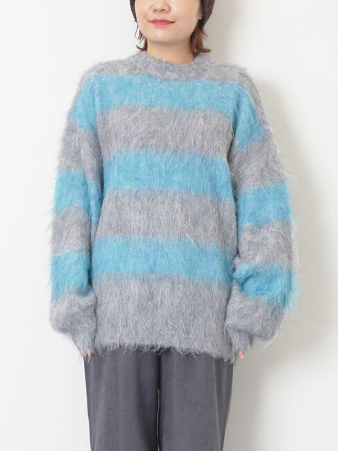 SM2「シャギーワイドボーダーニット」|ニット・セーター|