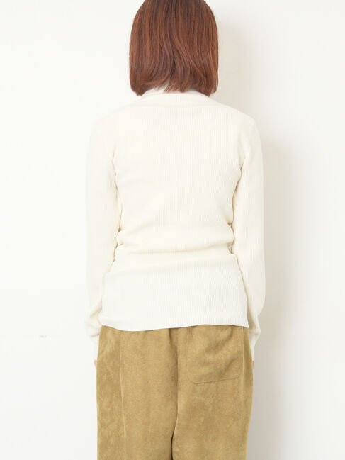 Samansa Mos2「【マシンウォッシャブル】もちもちリブタートルネックニット」|ニット・セーター|