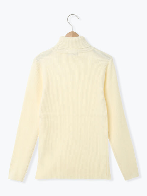 Samansa Mos2「【マシンウォッシャブル】もちもちリブタートルネックニット」|ニット・セーター|