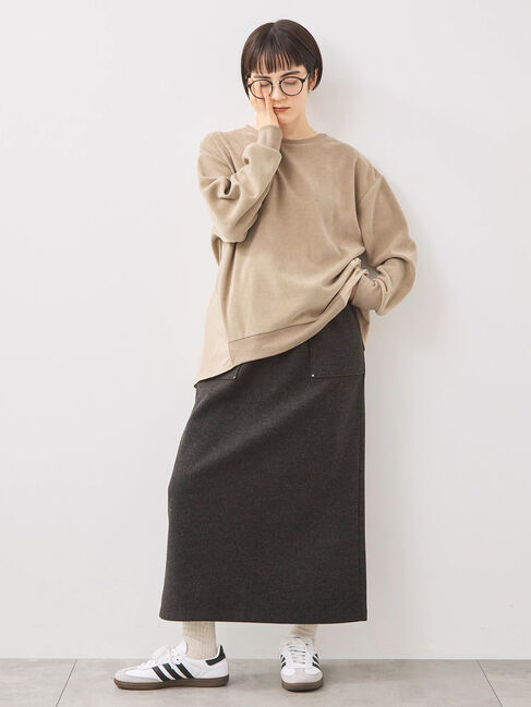 SM2「ウールライクスカート」|スカート|ブラック