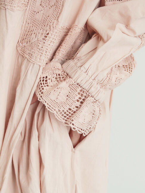 Samansa Mos2「ローズ柄レーススクエアネックワンピース」|ワンピース|