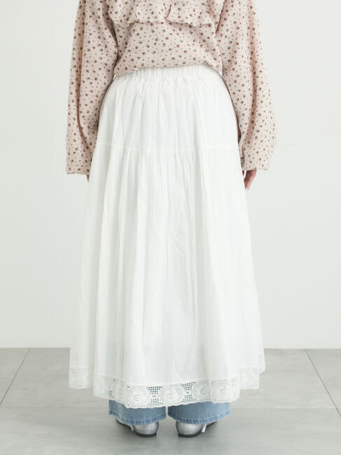 Samansa Mos2「ローズ柄レースギャザースカート」|スカート|