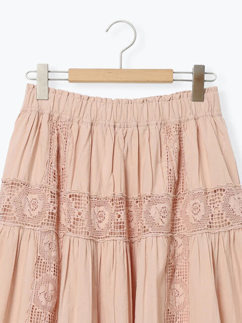 Samansa Mos2「ローズ柄レースギャザースカート」|スカート|