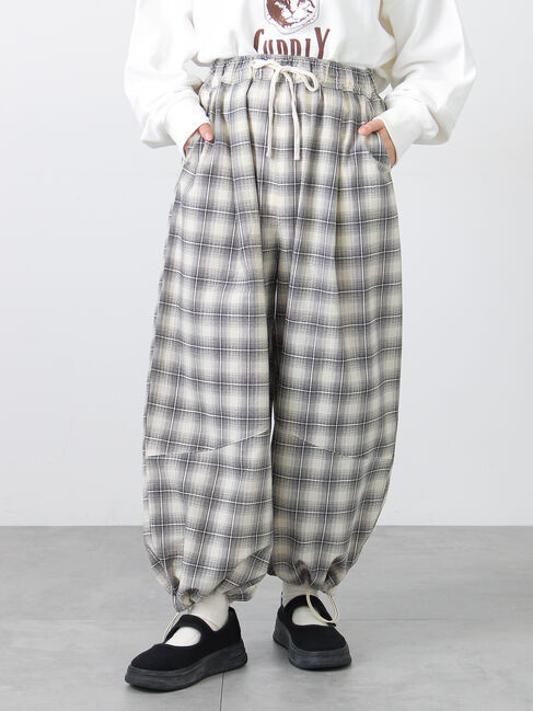 Samansa Mos2「【2WAY】裾しぼり切替えパンツ」|その他|