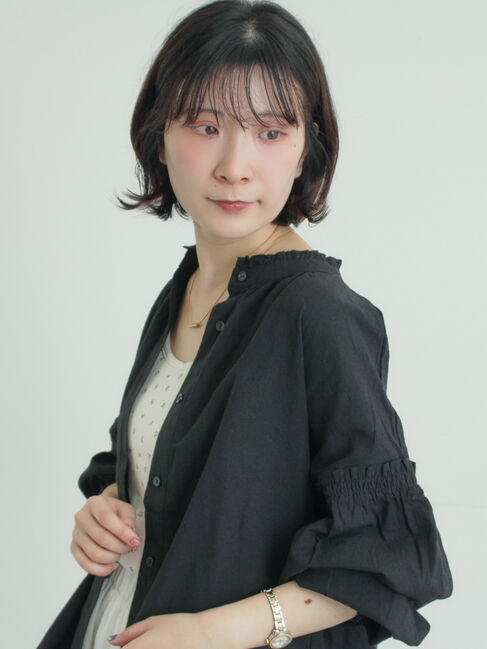 Samansa Mos2「袖シャーリングギャザーブラウス」|シャツ・ブラウス|ブラック