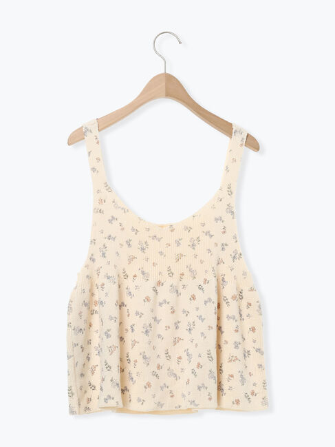 Samansa Mos2「柄アソート前後2WAYニットキャミビスチェ」|ダウンベスト・ベスト|