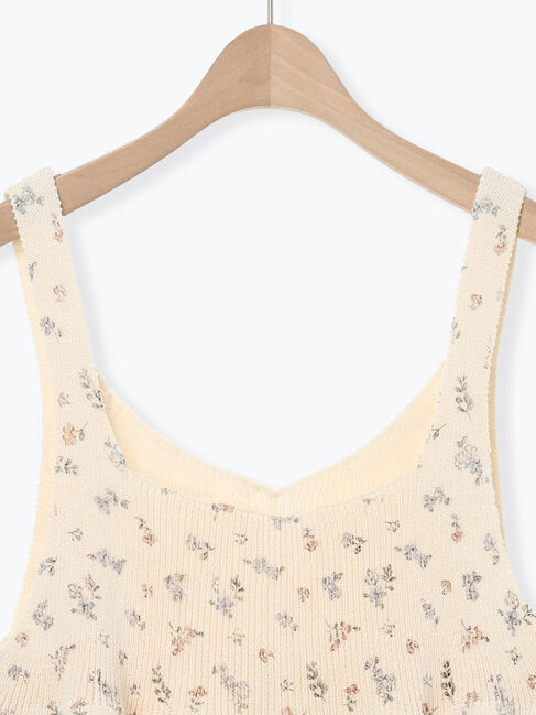 Samansa Mos2「柄アソート前後2WAYニットキャミビスチェ」|ダウンベスト・ベスト|