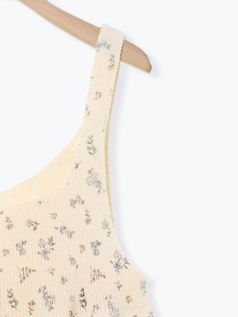 Samansa Mos2「柄アソート前後2WAYニットキャミビスチェ」|ダウンベスト・ベスト|