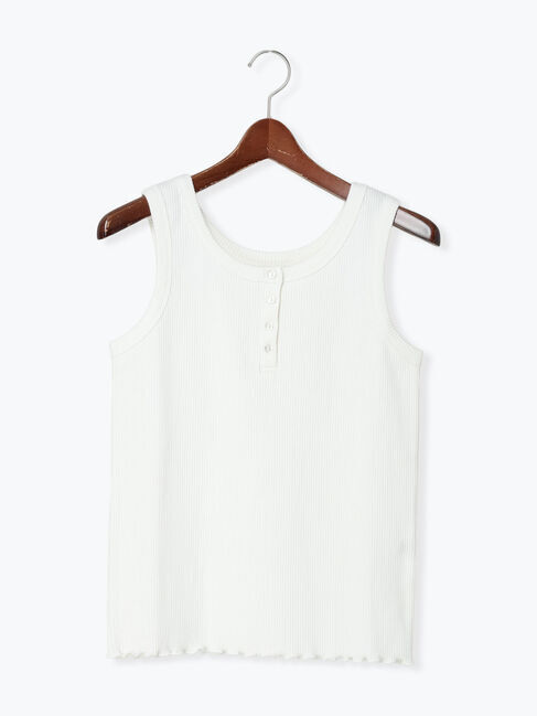 Samansa Mos2「前後2WAYヘンリーテレコタンクトップ」|Tシャツ・カットソー|オフホワイト