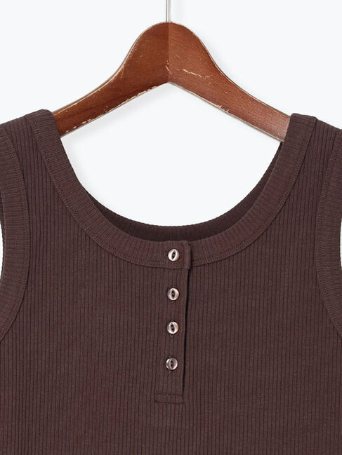 Samansa Mos2「前後2WAYヘンリーテレコタンクトップ」|Tシャツ・カットソー|