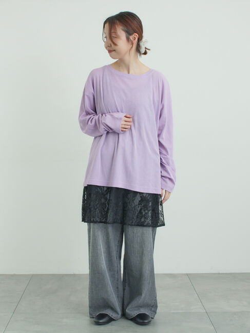 Samansa Mos2「ガーゼ天竺ゆるカットソー」|Tシャツ・カットソー|