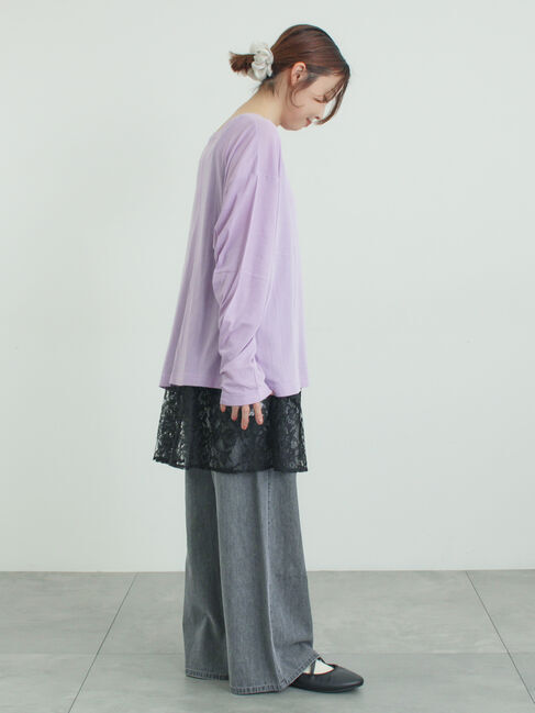 Samansa Mos2「ガーゼ天竺ゆるカットソー」|Tシャツ・カットソー|