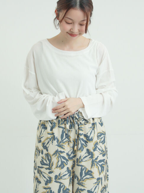 Samansa Mos2「ガーゼ天竺ゆるカットソー」|Tシャツ・カットソー|