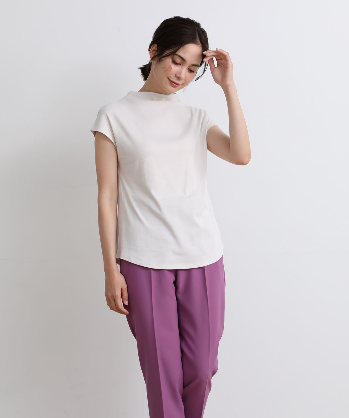 DAY by DAY it&rsquo;s international「ボトルネックカットソー《スビン綿MIXフライス》」|Tシャツ・カットソー|グレー1