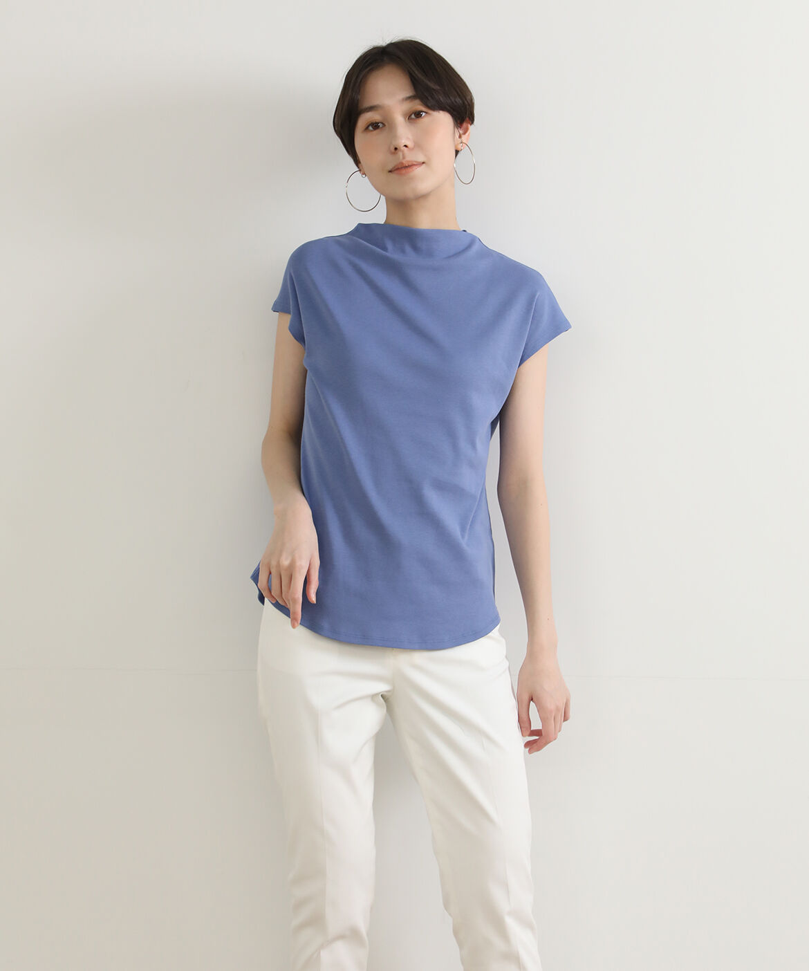 DAY by DAY it&rsquo;s international「ボトルネックカットソー《スビン綿MIXフライス》」|Tシャツ・カットソー|ブルー1