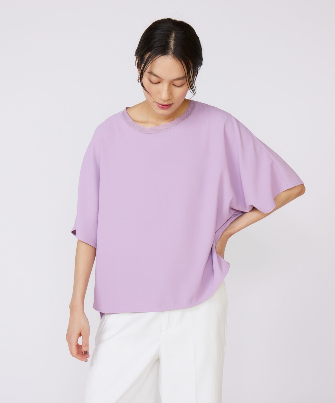 INED「吸汗速乾ジョーゼットプルオーバー」|Tシャツ・カットソー|