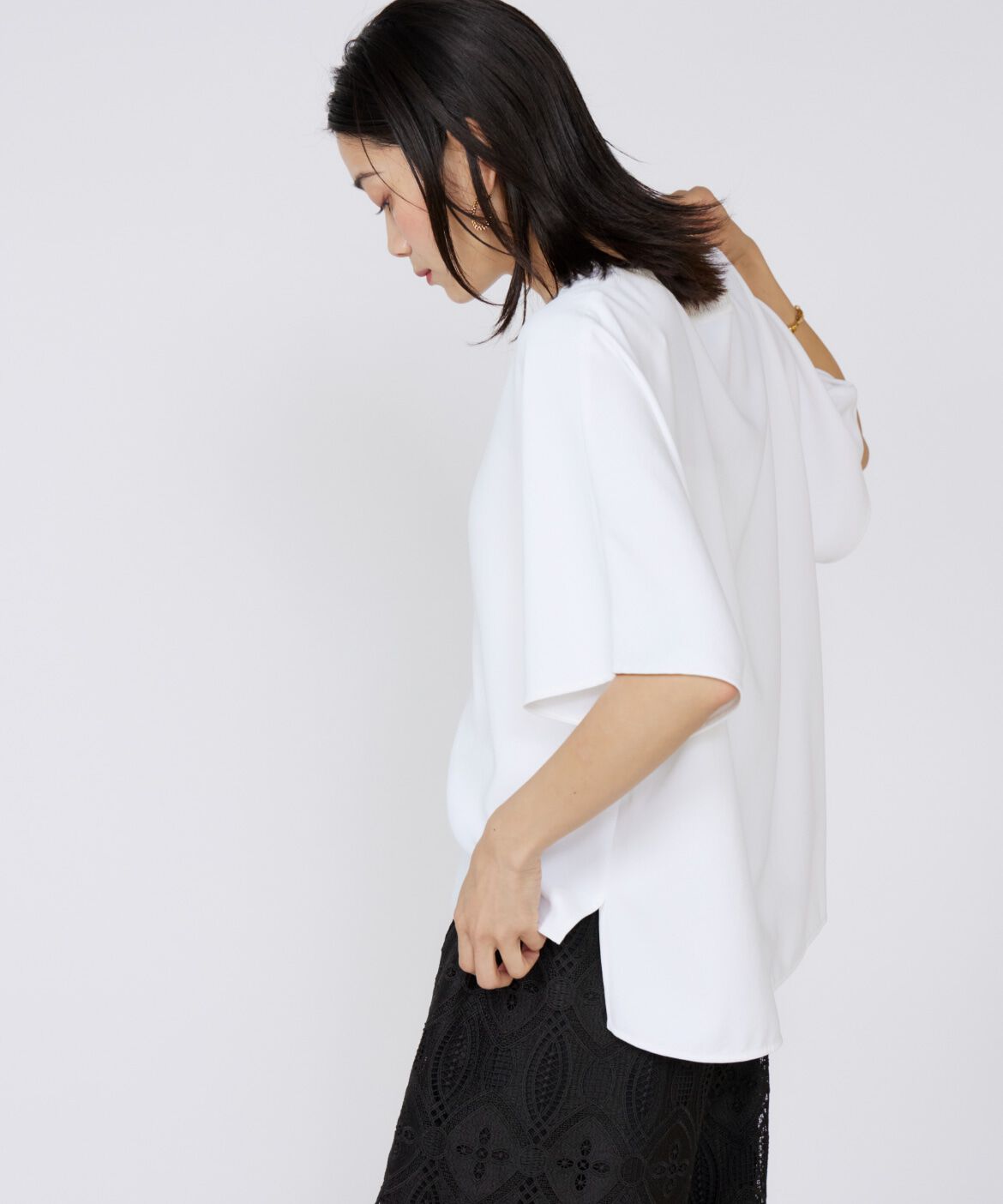 INED「吸汗速乾ジョーゼットプルオーバー」|Tシャツ・カットソー|