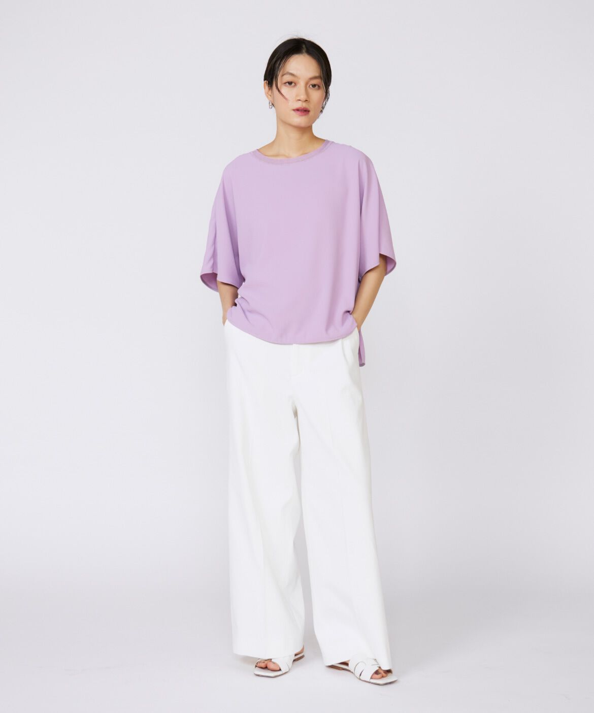 INED「吸汗速乾ジョーゼットプルオーバー」|Tシャツ・カットソー|