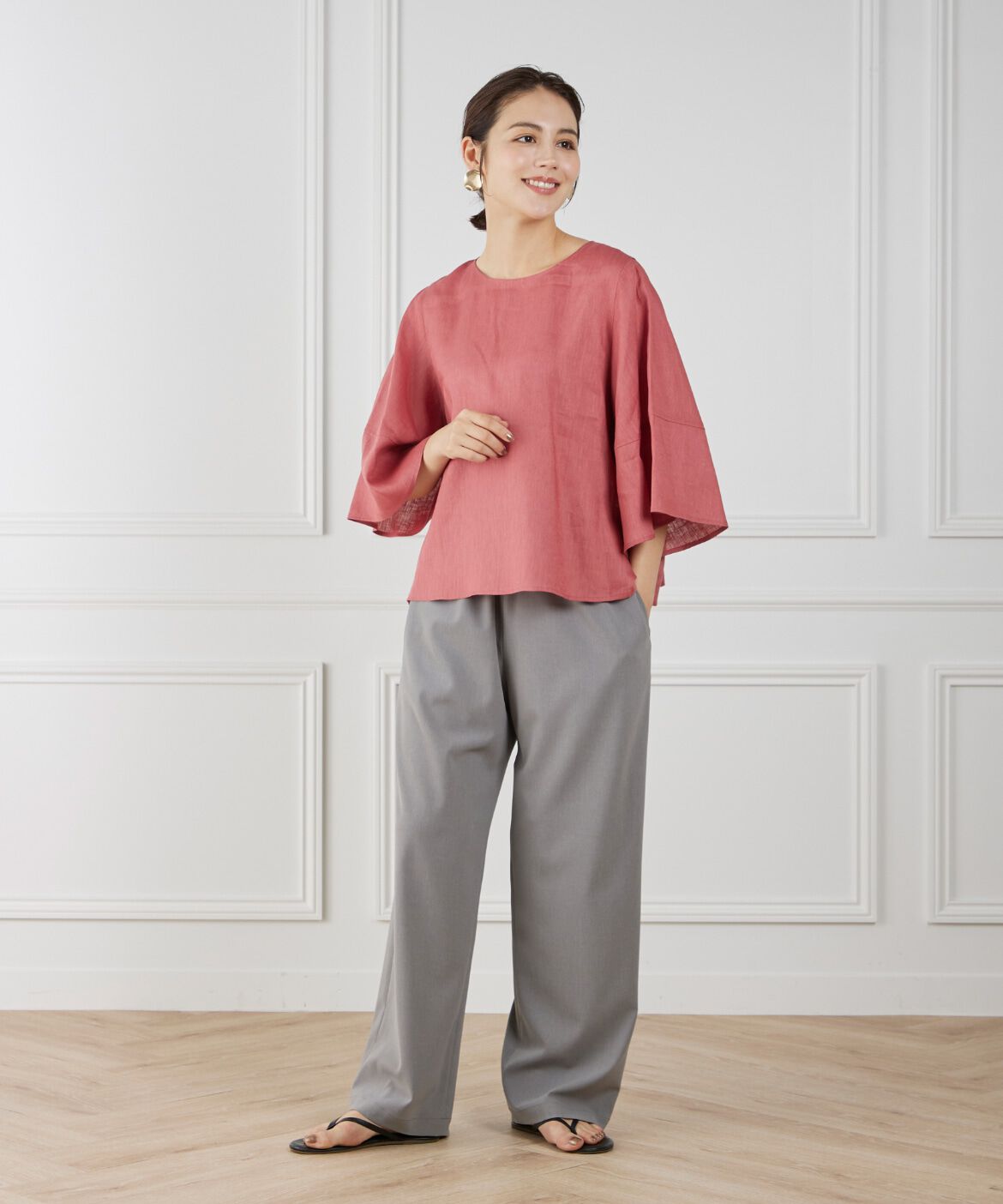 7-IDconcept.「《大きいサイズ》ボリュームスリーブプルオーバー」|シャツ・ブラウス|