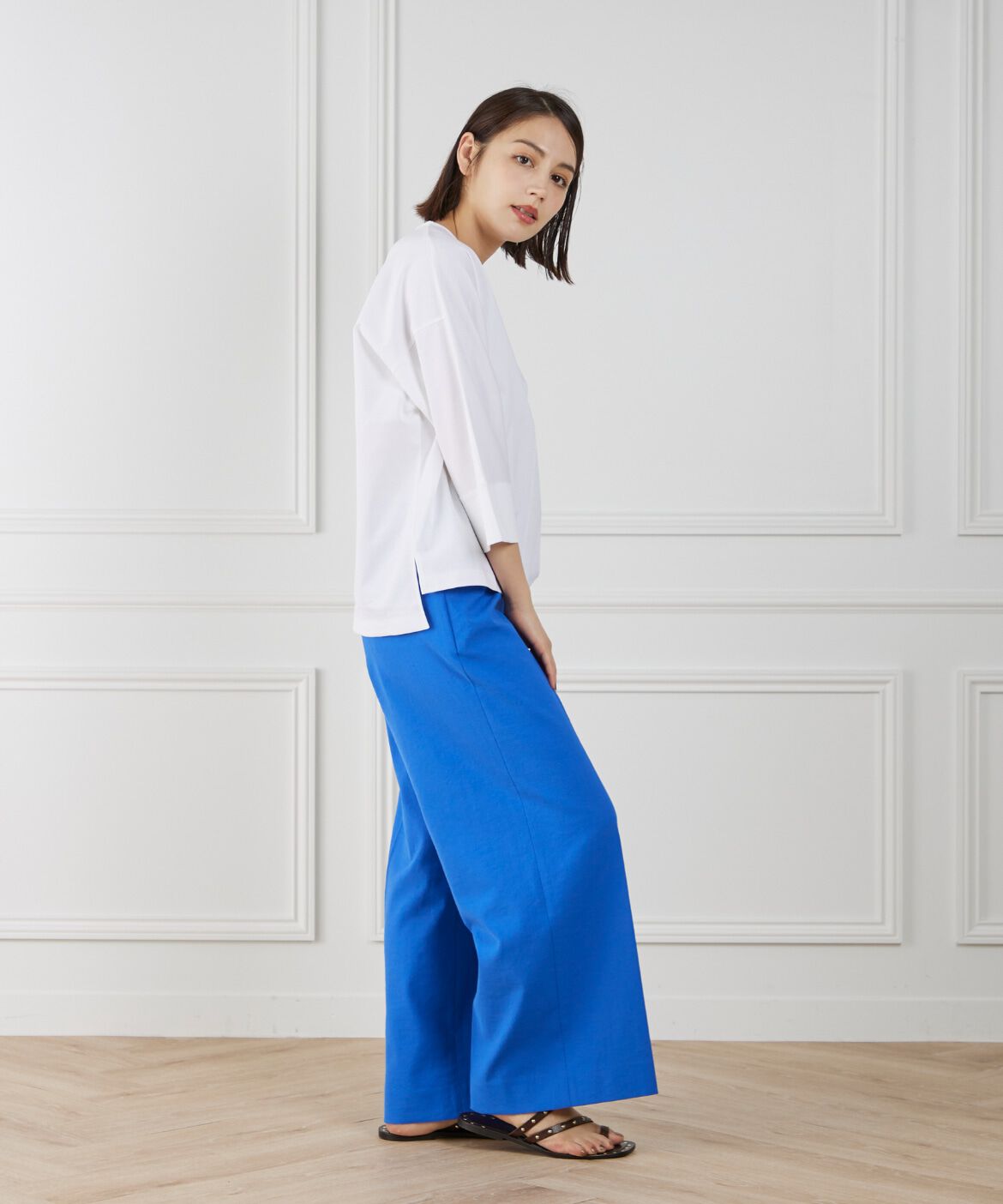 INED「《WEB限定》Vネックドルマンカットソー」|Tシャツ・カットソー|