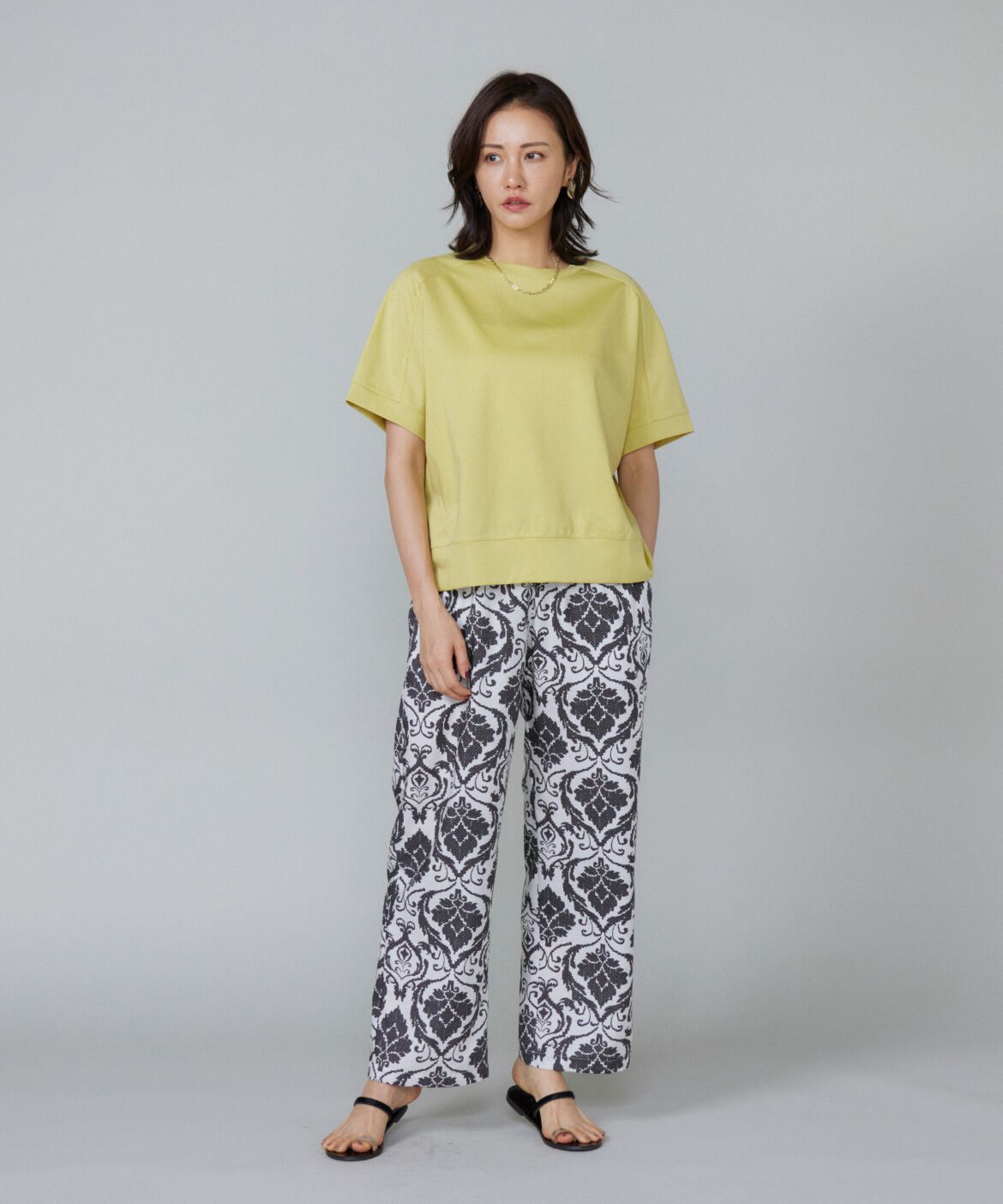 7-IDconcept.「《大きいサイズ》ヨーク切替ハイネックプルオーバー」|Tシャツ・カットソー|