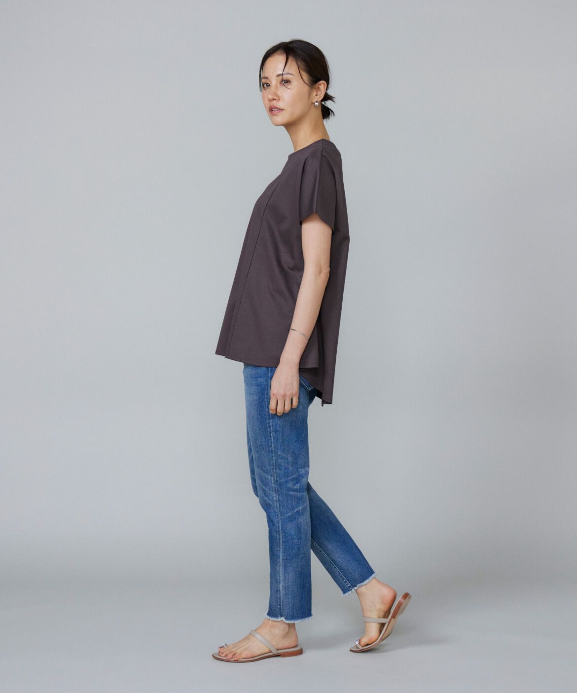 7-IDconcept.「《大きいサイズ》サイドフレアーカットプルオーバー」|Tシャツ・カットソー|