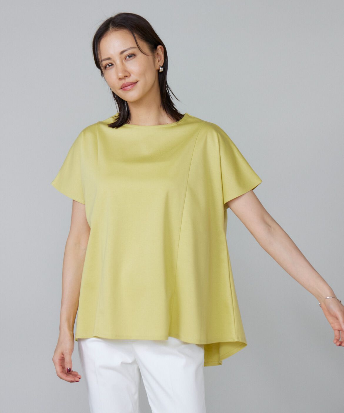 7-IDconcept.「《大きいサイズ》サイドフレアーカットプルオーバー」|Tシャツ・カットソー|