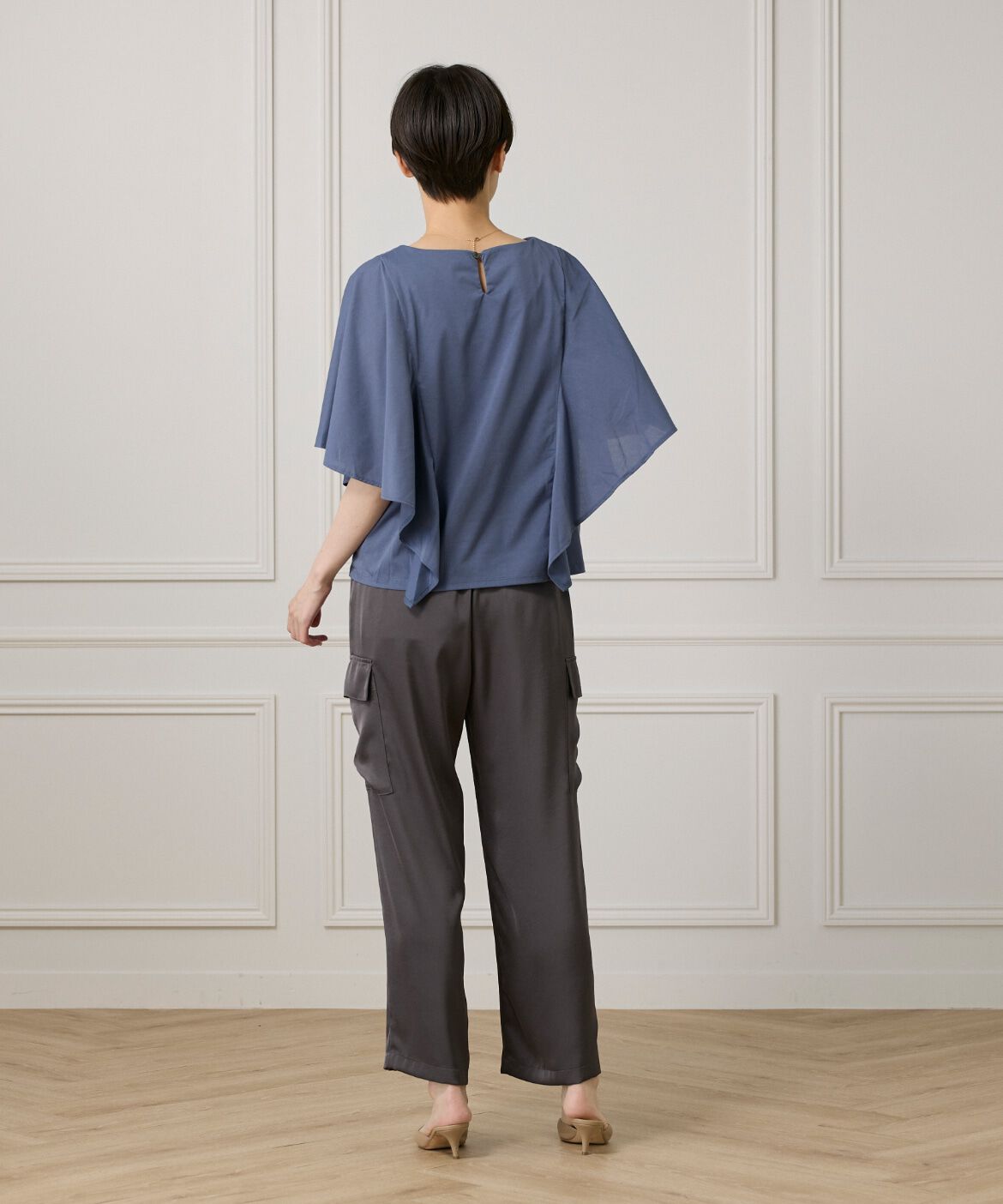 7-IDconcept.「《大きいサイズ》フレアースリーブカットプルオーバー」|Tシャツ・カットソー|