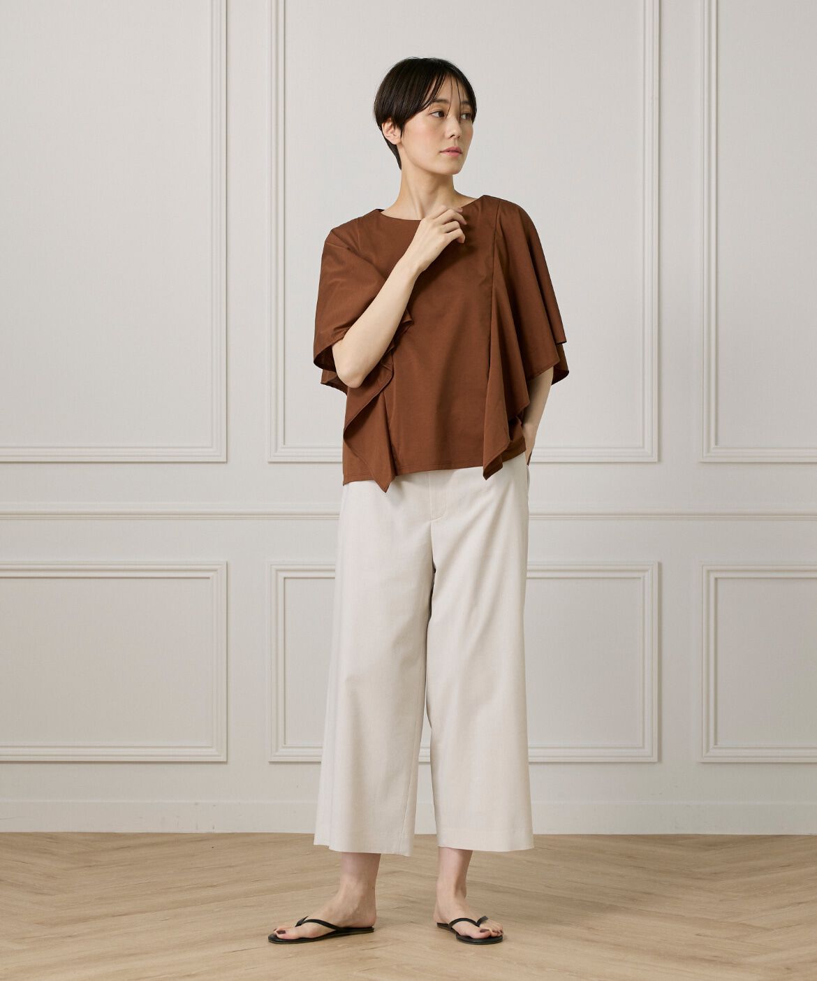 7-IDconcept.「《大きいサイズ》フレアースリーブカットプルオーバー」|Tシャツ・カットソー|