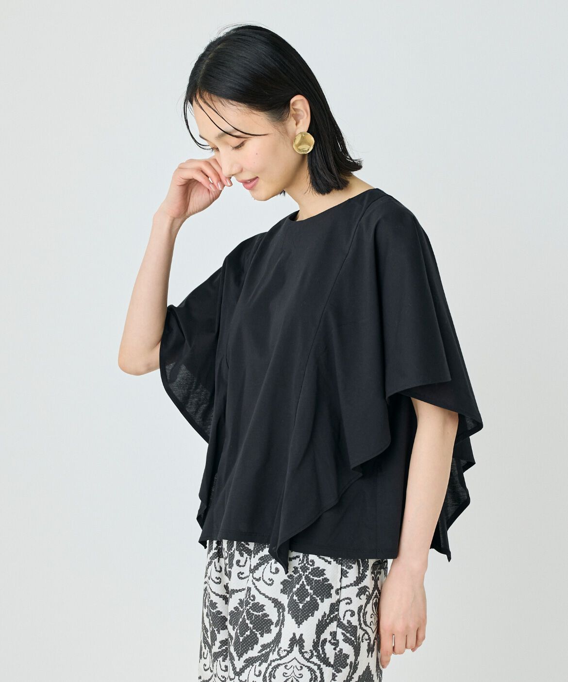 7-IDconcept.「《大きいサイズ》フレアースリーブカットプルオーバー」|Tシャツ・カットソー|