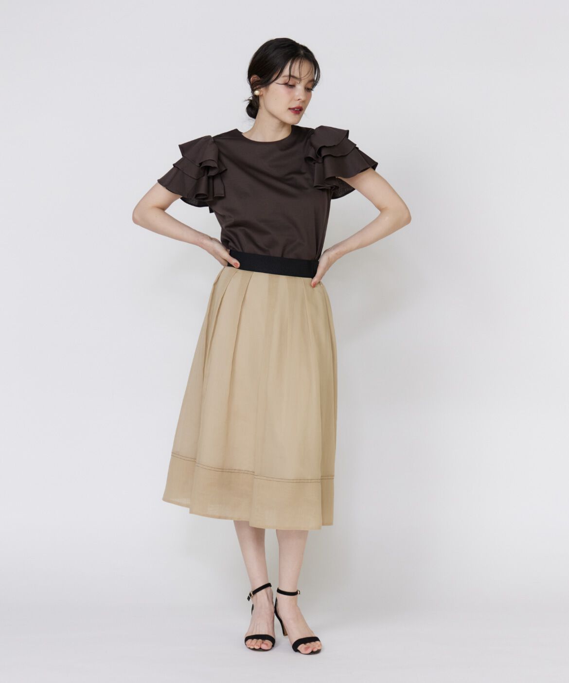 Maglie le cassetto「ボリュームフリルカットソー」|Tシャツ・カットソー|