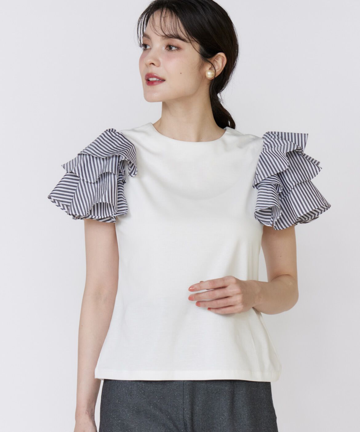 Maglie le cassetto「ボリュームフリルカットソー」|Tシャツ・カットソー|