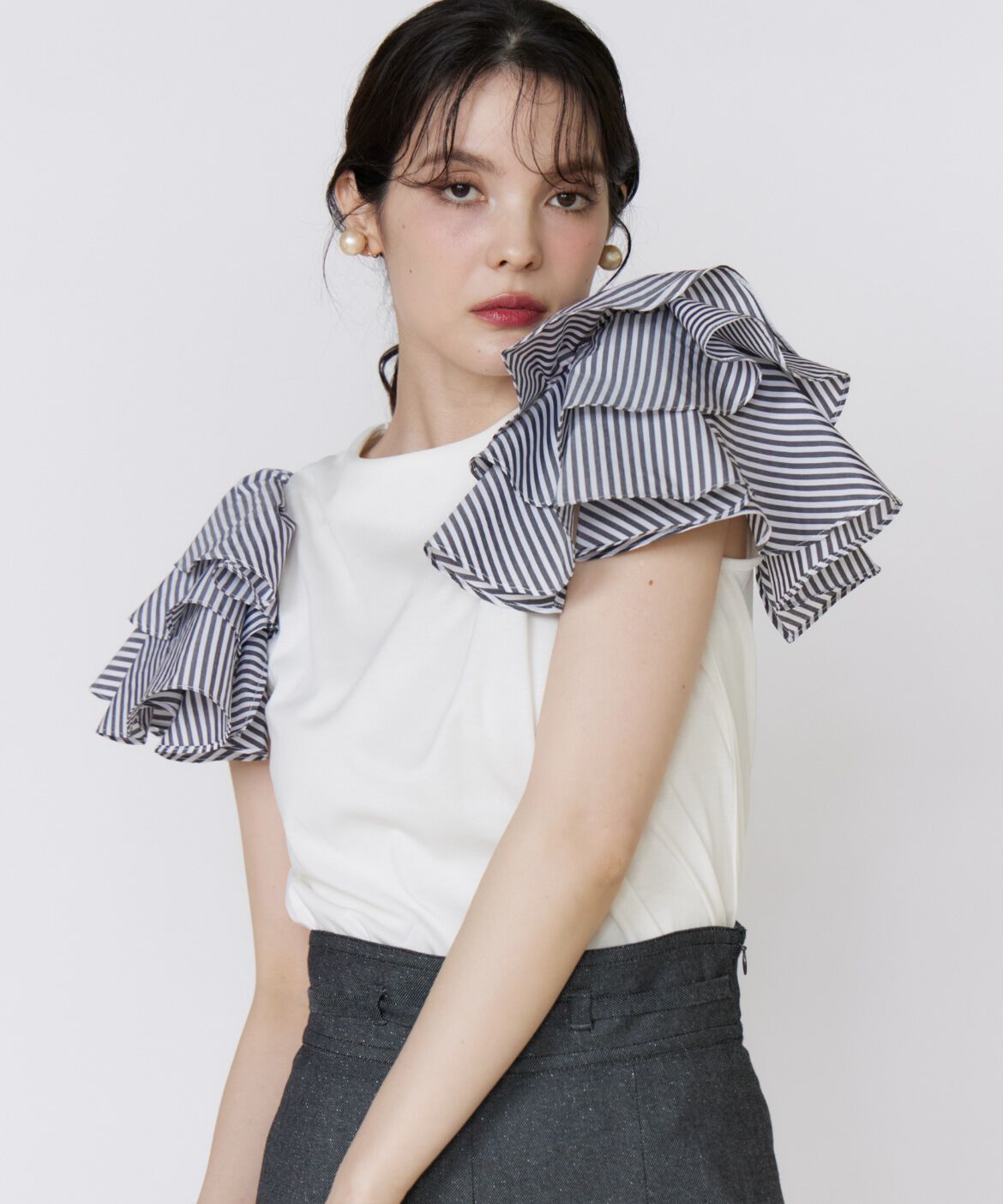Maglie le cassetto「ボリュームフリルカットソー」|Tシャツ・カットソー|