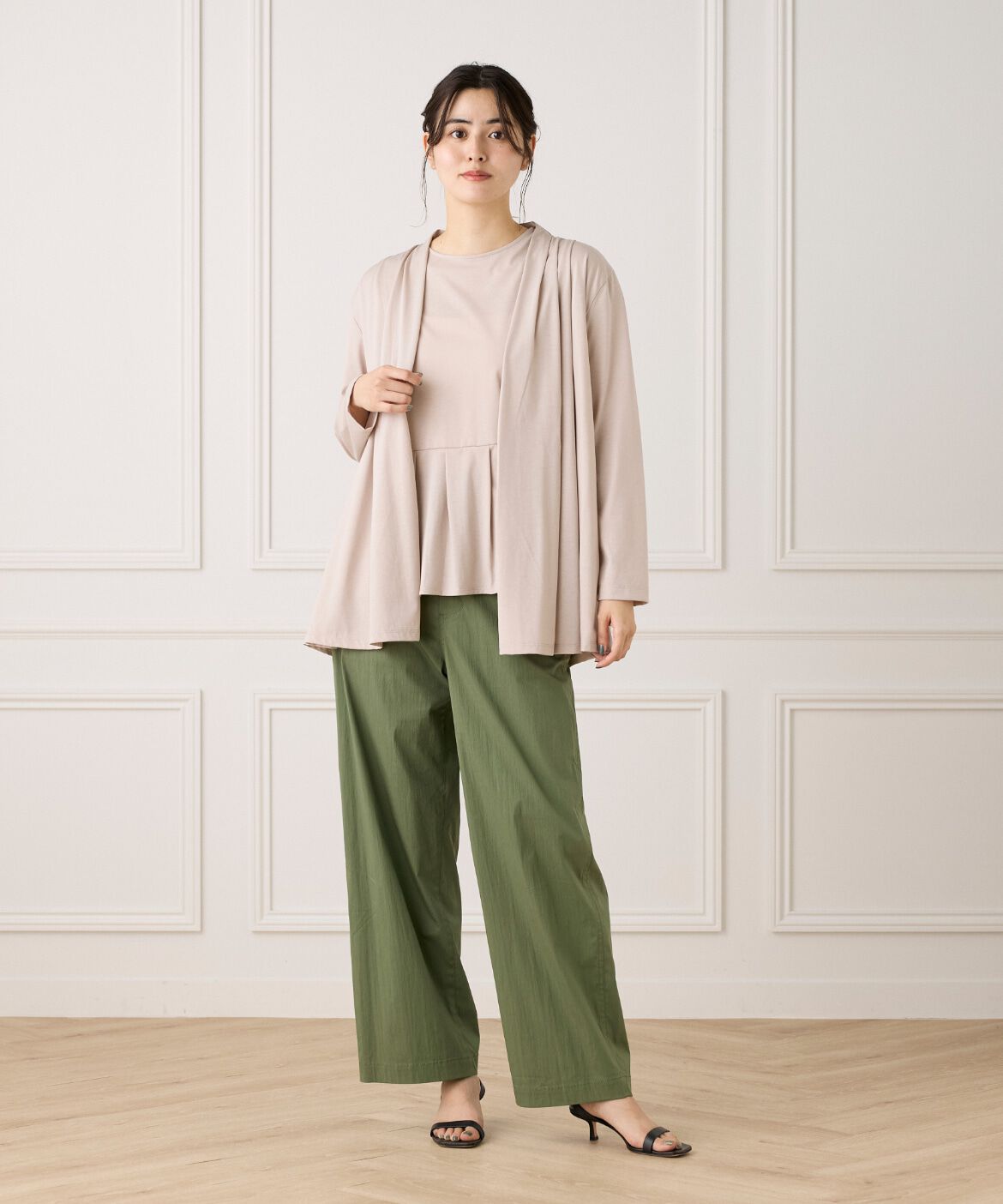 7-IDconcept.「《大きいサイズ》着流しカーディガン」|カーディガン|