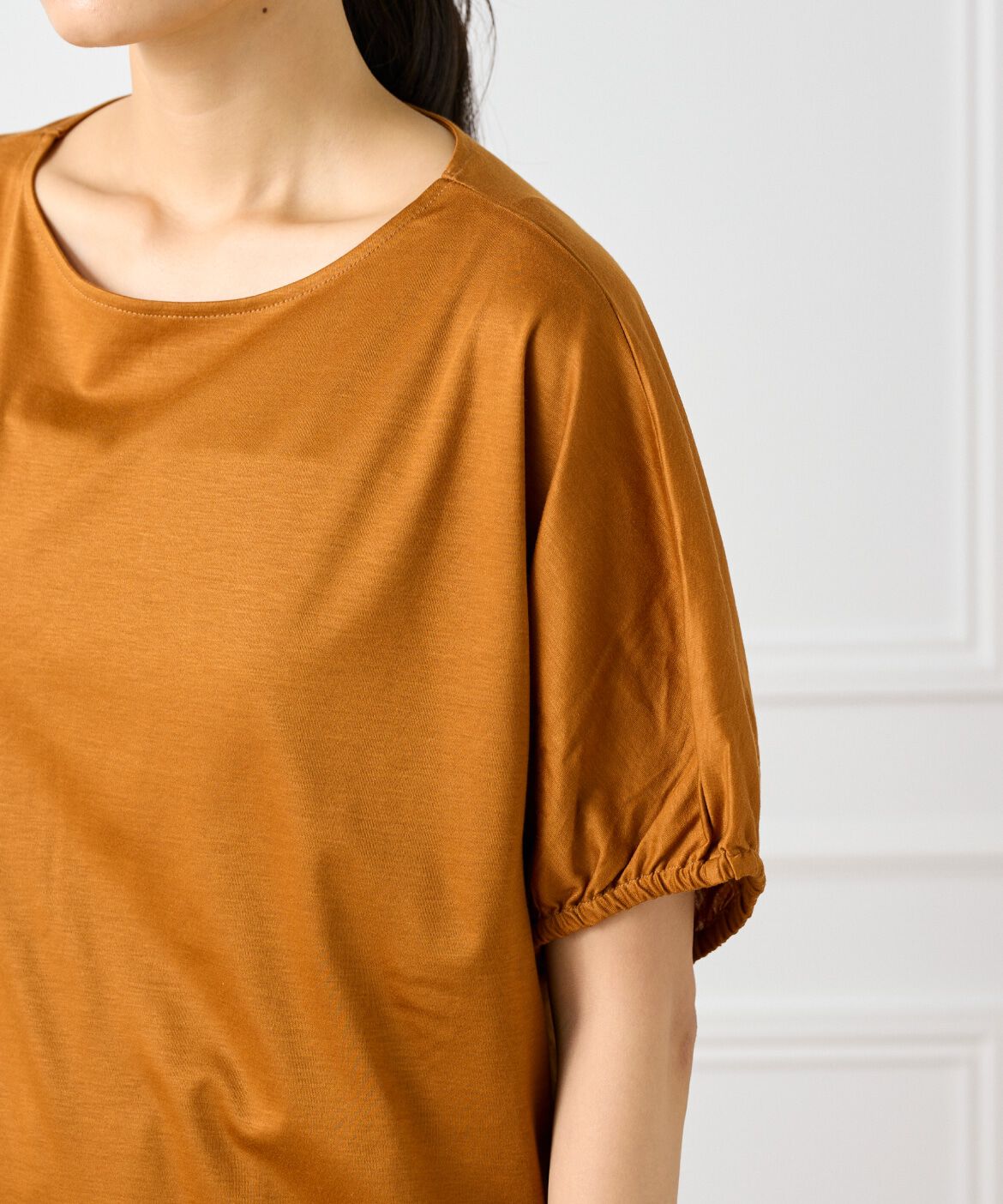 INED「《大きいサイズ》ボートネックドルマンカットソー」|Tシャツ・カットソー|