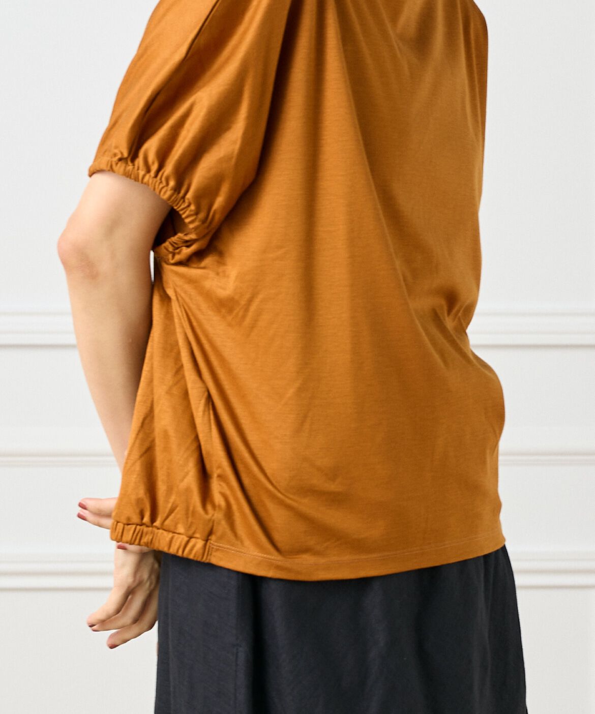 INED「《大きいサイズ》ボートネックドルマンカットソー」|Tシャツ・カットソー|