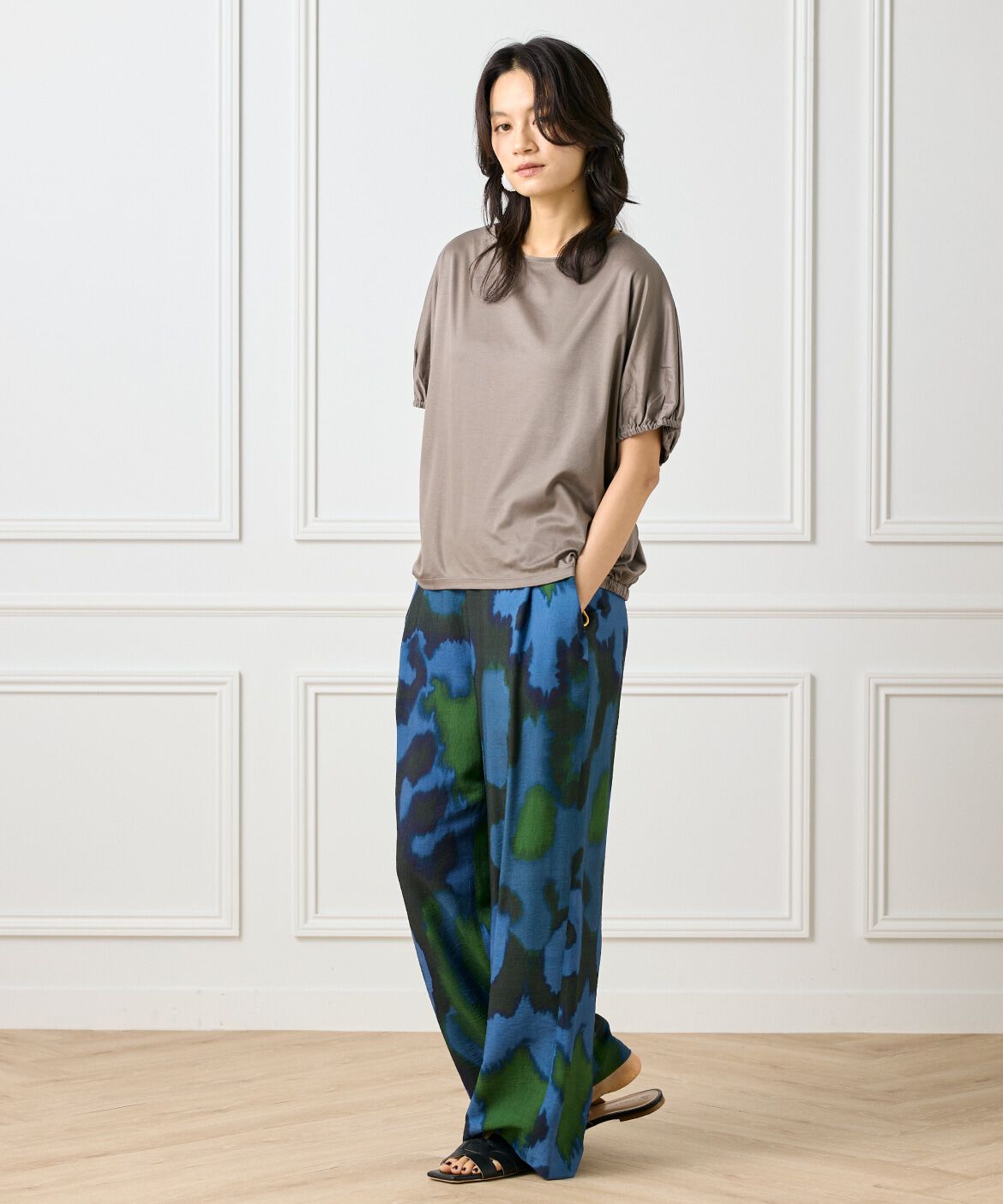 INED「《大きいサイズ》ボートネックドルマンカットソー」|Tシャツ・カットソー|