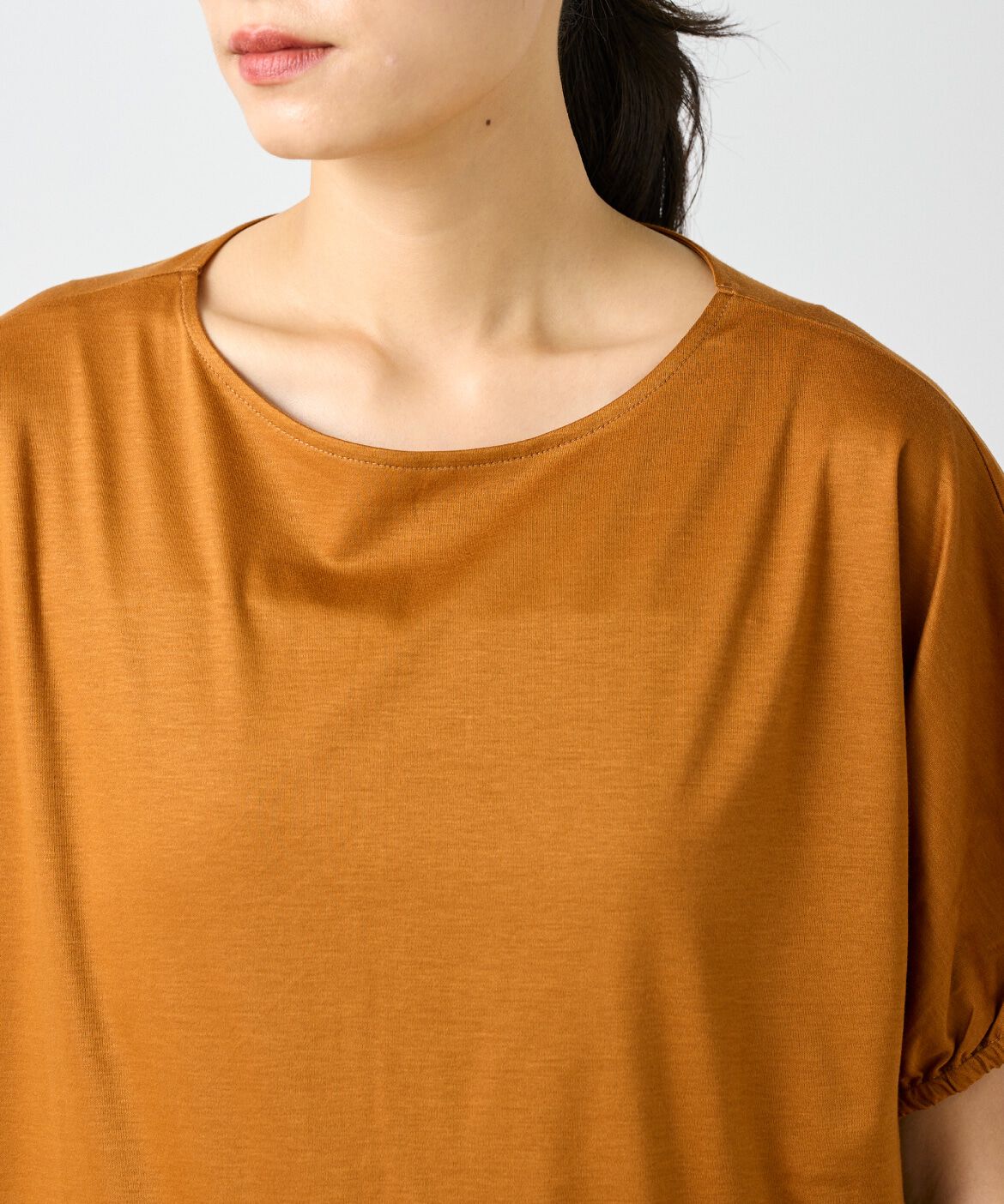 INED「《大きいサイズ》ボートネックドルマンカットソー」|Tシャツ・カットソー|