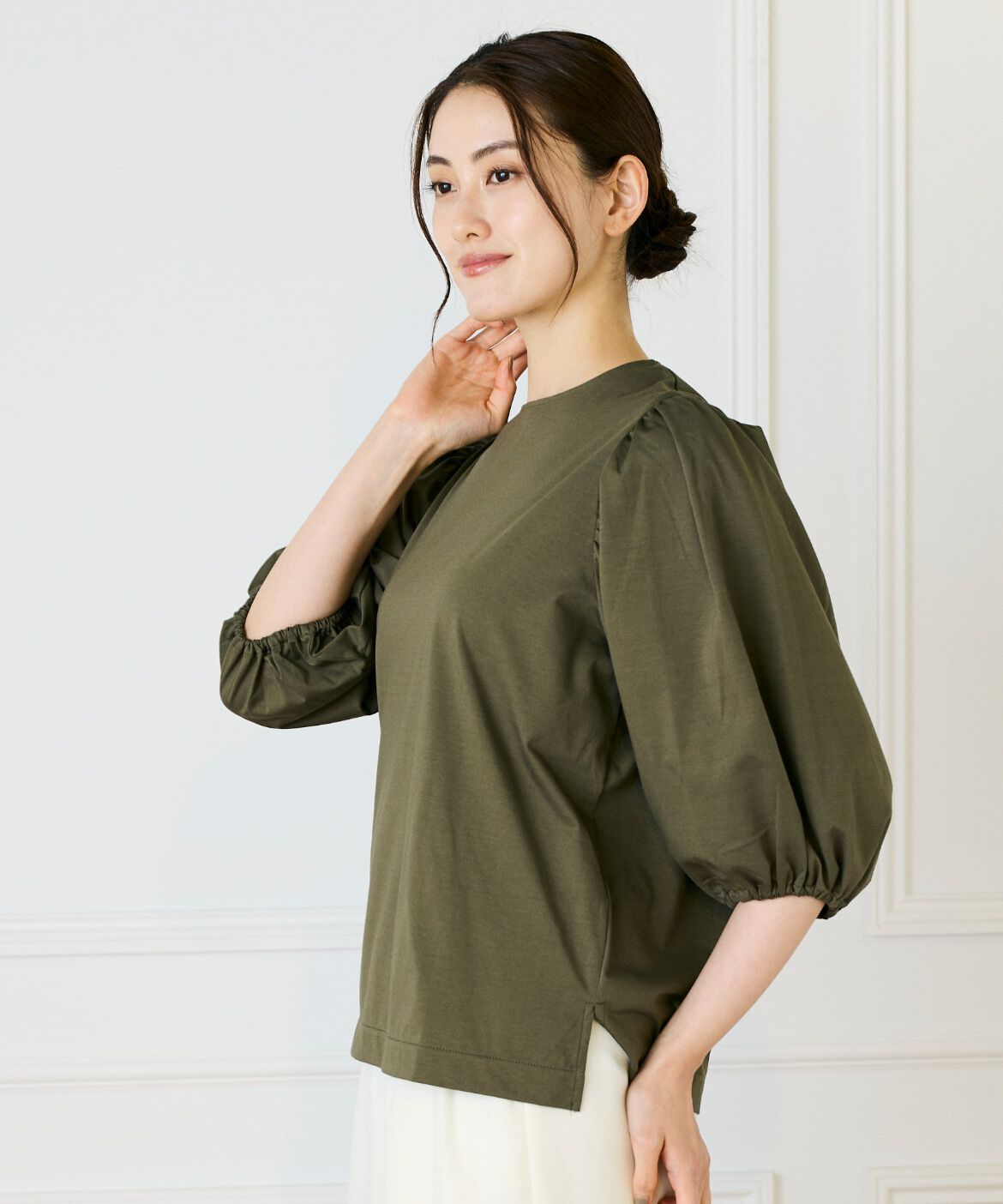 INED「パフスリーブカットソー」|Tシャツ・カットソー|