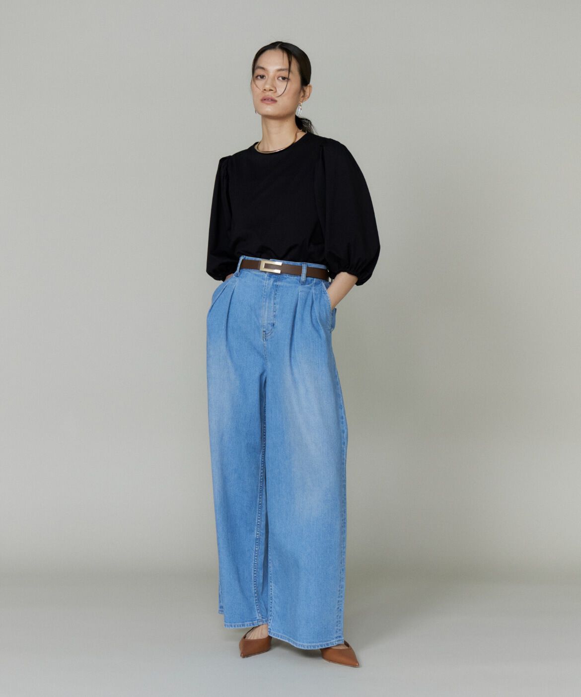 INED「パフスリーブカットソー」|Tシャツ・カットソー|