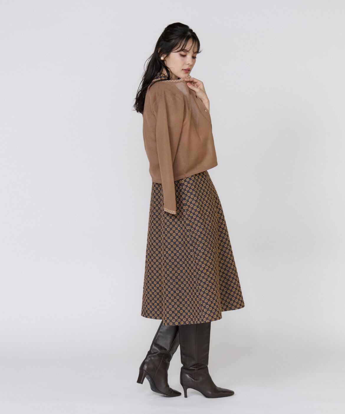 Maglie le cassetto「《大きいサイズ》ブレード付きシアーカーディガン」|カーディガン|