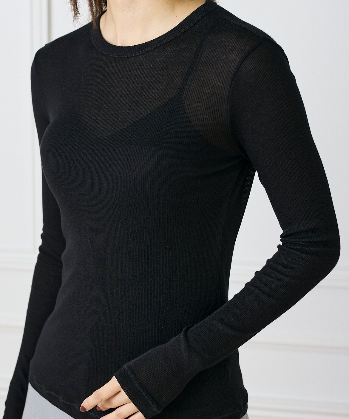 INED「クルーネックテレコカットソー」|Tシャツ・カットソー|