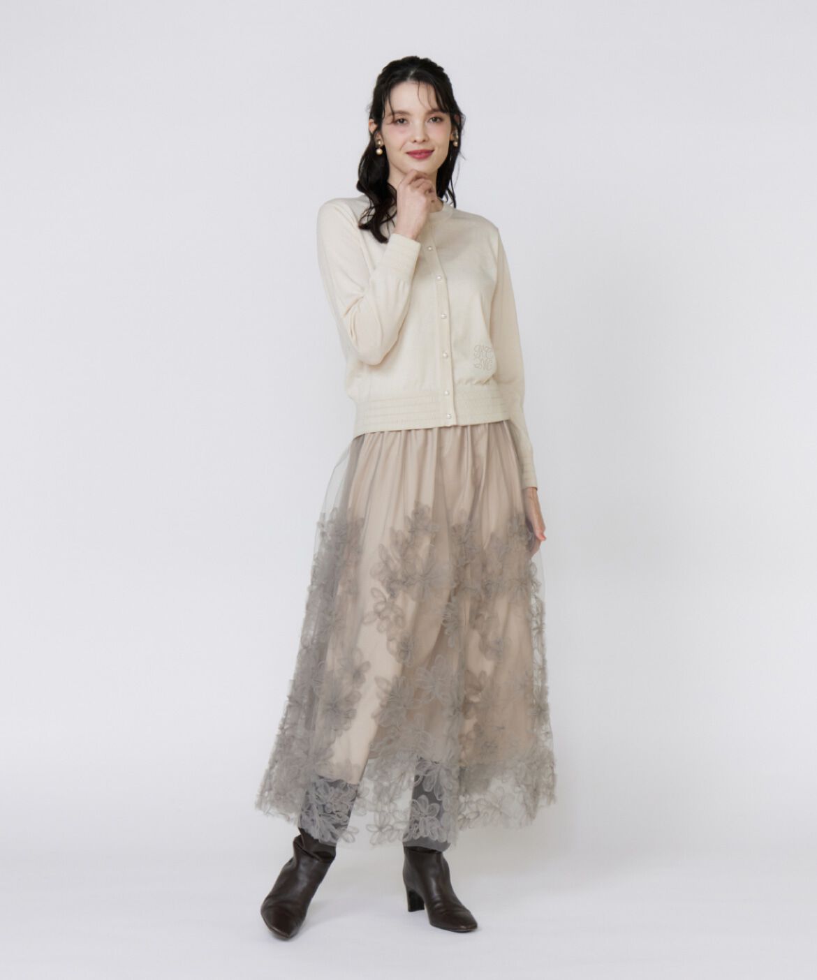 Maglie le cassetto「《大きいサイズ》LOVER Basicカーディガン」|カーディガン|