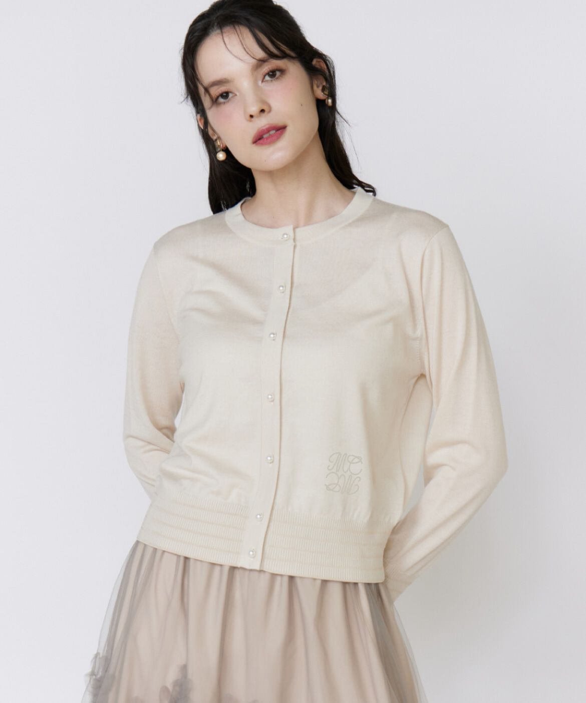 Maglie le cassetto「《大きいサイズ》LOVER Basicカーディガン」|カーディガン|