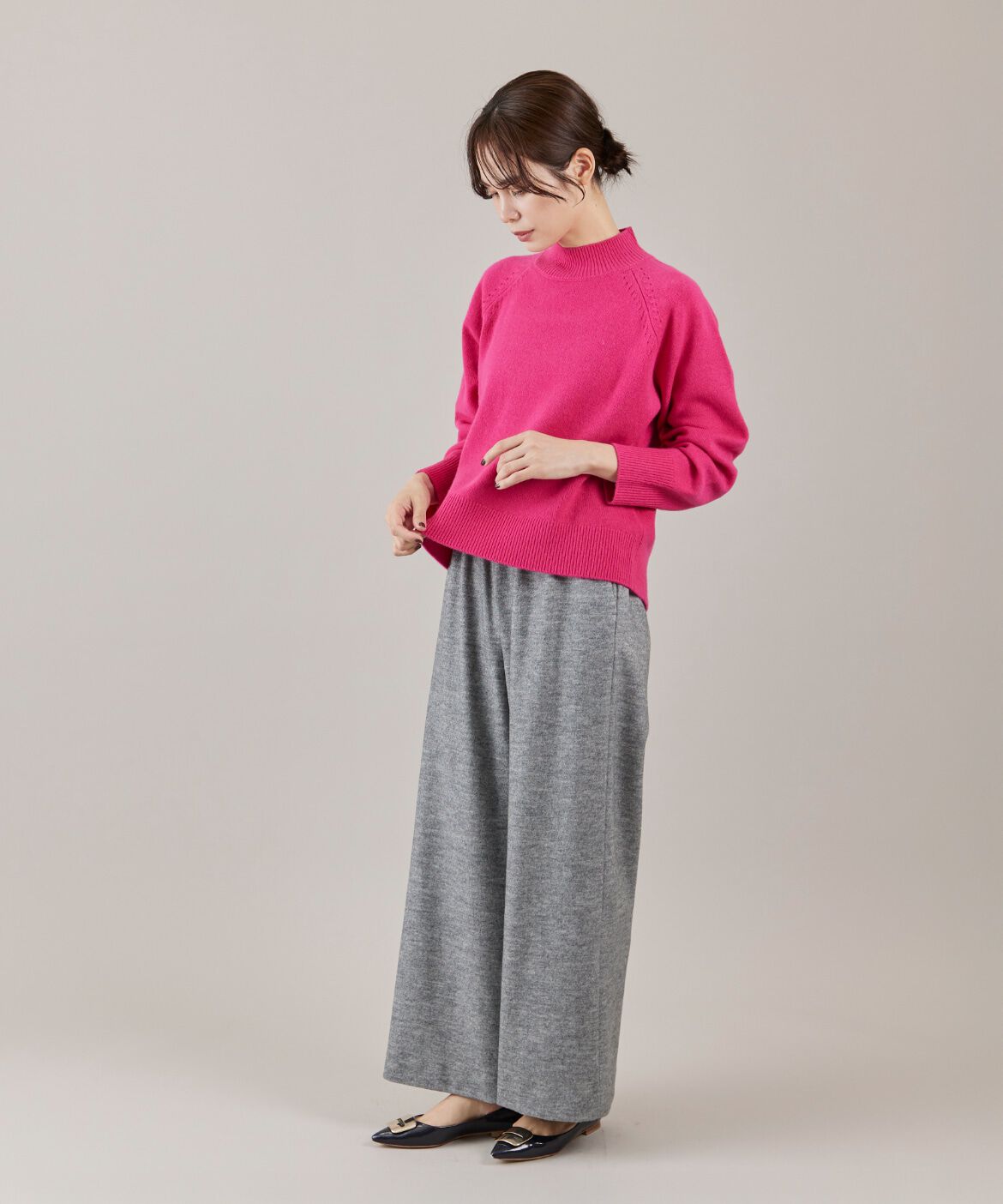 Le Souk「ミックスカラーハイネックプルオーバー」|ニット・セーター|