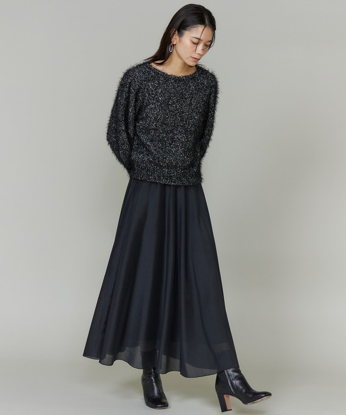 INED「シャギーヤーンニットプルオーバー」|ニット・セーター|