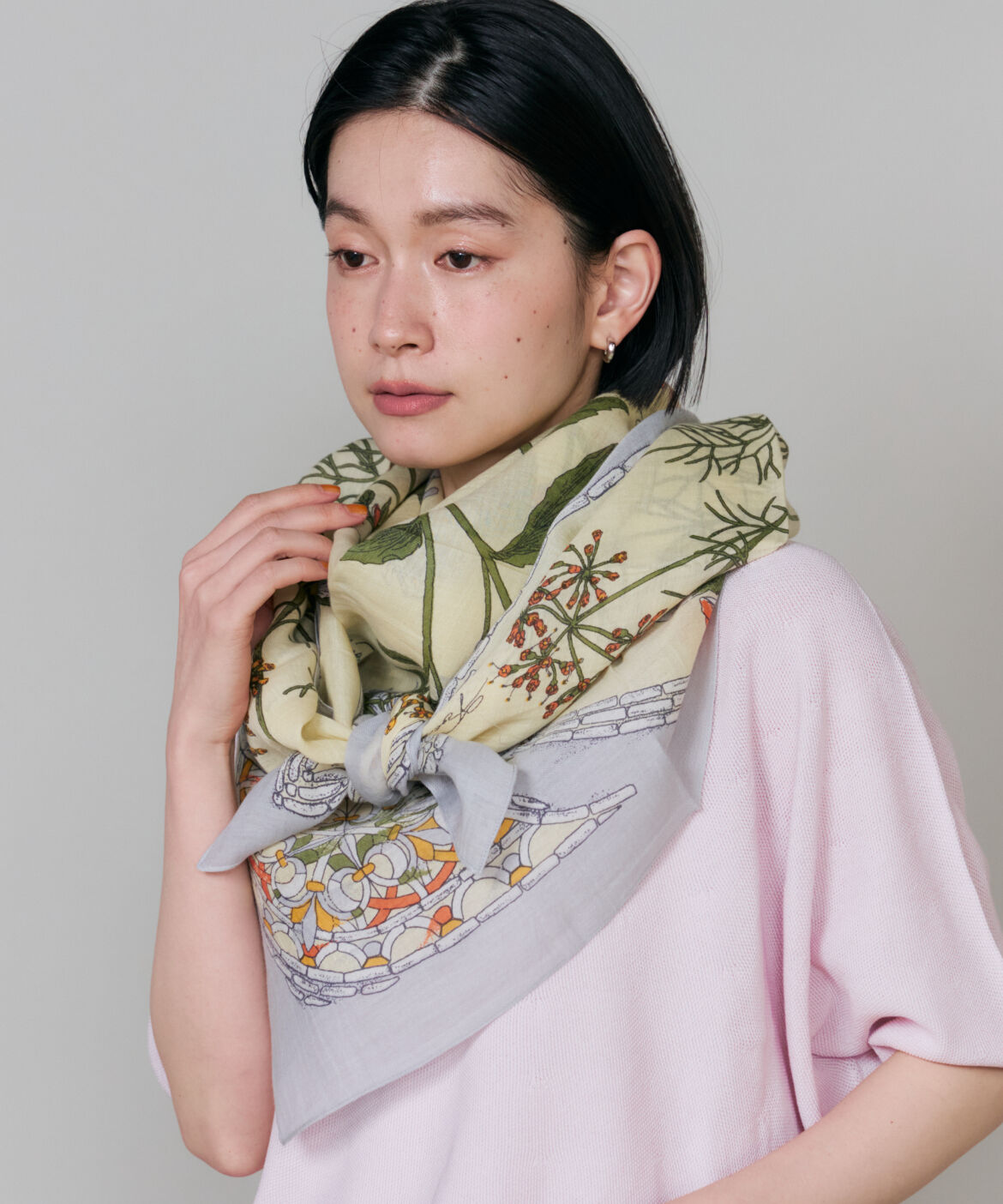 FAVORITE SUKINAMONO「ハーバルガーデンバンダナ コットンシルクストール《manipuri》」|ストール|