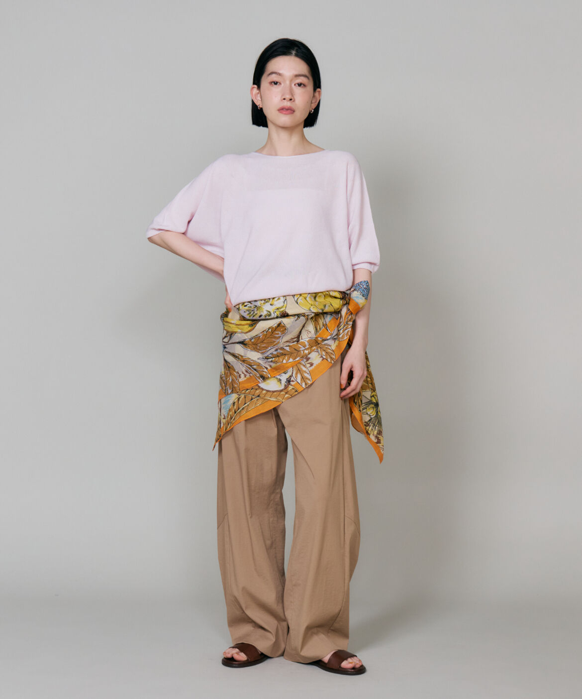 FAVORITE SUKINAMONO「コラージュジャングルフルーツ コットンシルクストール《manipuri》」|ストール|