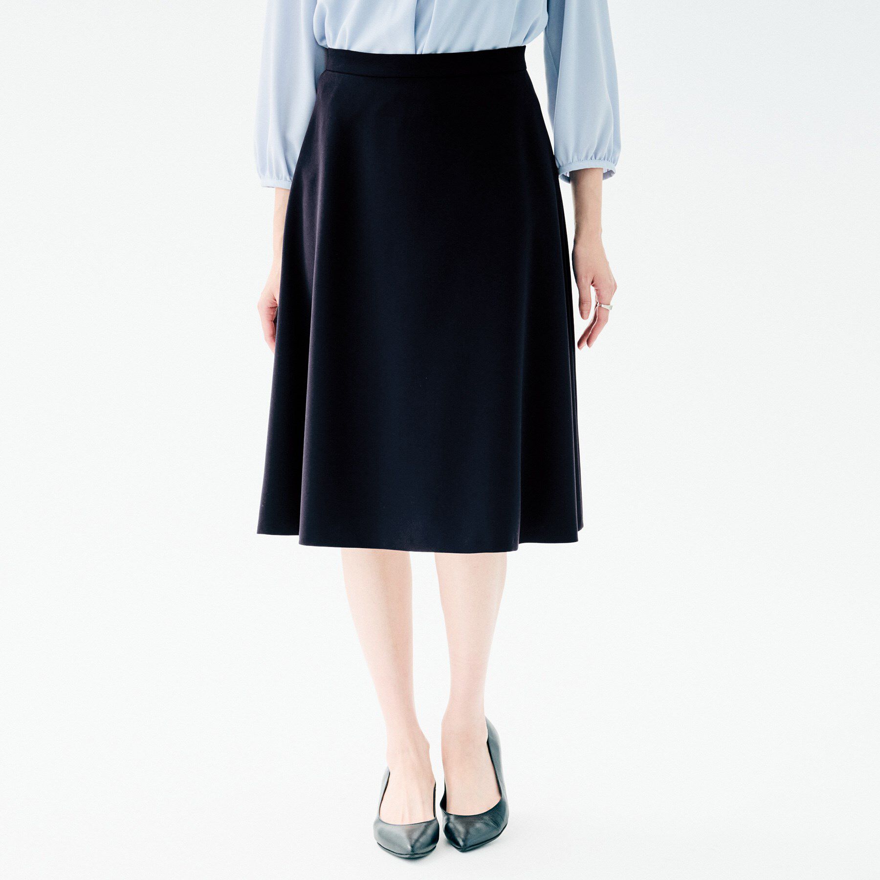 UNTITLED「【洗えるスーツ/ストレッチ性】フレアスカート」|スカート|